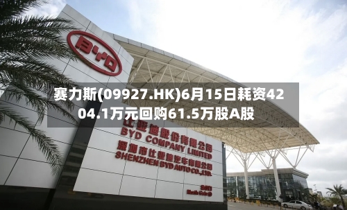 赛力斯(09927.HK)6月15日耗资4204.1万元回购61.5万股A股