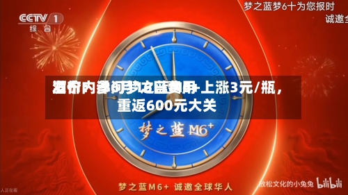 酒价内参6月16日费用发布：洋河梦之蓝M6+上涨3元/瓶，重返600元大关-第2张图片