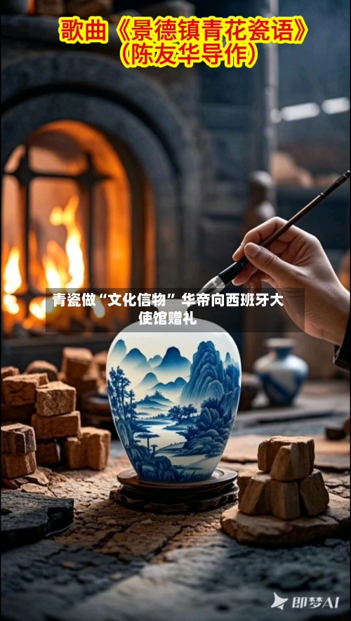 青瓷做“文化信物	” 华帝向西班牙大使馆赠礼-第2张图片