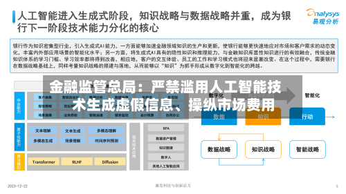 金融监管总局：严禁滥用人工智能技术生成虚假信息、操纵市场费用