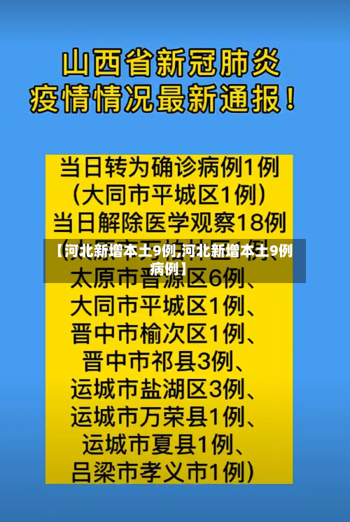 【河北新增本土9例,河北新增本土9例病例】