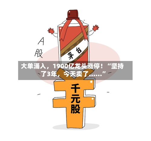 大单涌入，1900亿龙头涨停！“坚持了3年，今天卖了……”