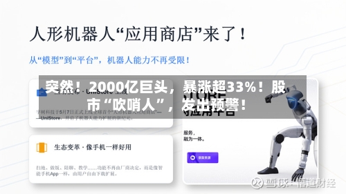 突然！2000亿巨头，暴涨超33%！股市“吹哨人	”，发出预警！-第2张图片