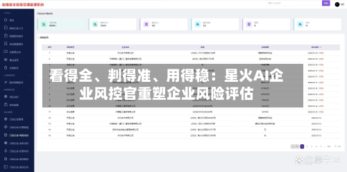 看得全、判得准、用得稳：星火AI企业风控官重塑企业风险评估-第2张图片