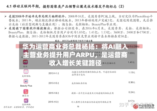 华为运营商业务总裁杨扬：将AI融入主营业务提升用户ARPU，是运营商收入增长关键路径-第2张图片