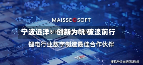 宁波远洋：创新为帆 破浪前行-第3张图片