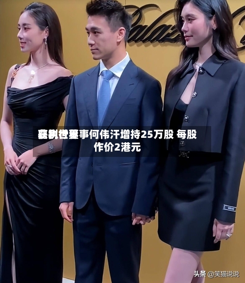 嘉利世界获执行董事何伟汗增持25万股 每股作价2港元