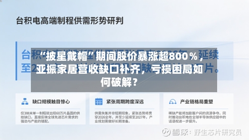 “披星戴帽”期间股价暴涨超800％，亚振家居营收缺口补齐	，亏损困局如何破解？-第3张图片