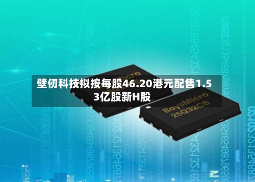 壁仞科技拟按每股46.20港元配售1.53亿股新H股-第2张图片