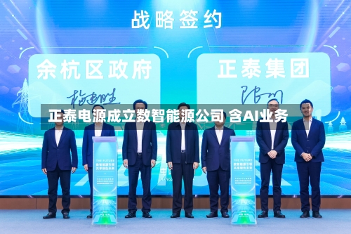 正泰电源成立数智能源公司 含AI业务